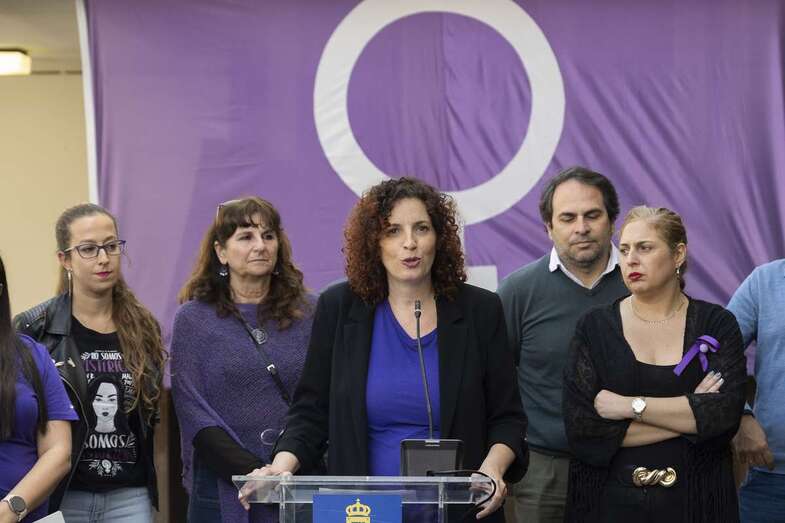 Sara Ramírez, consejera de Igualdad, durante el acto de este miércoles en el Cabildo grancanario/TA.